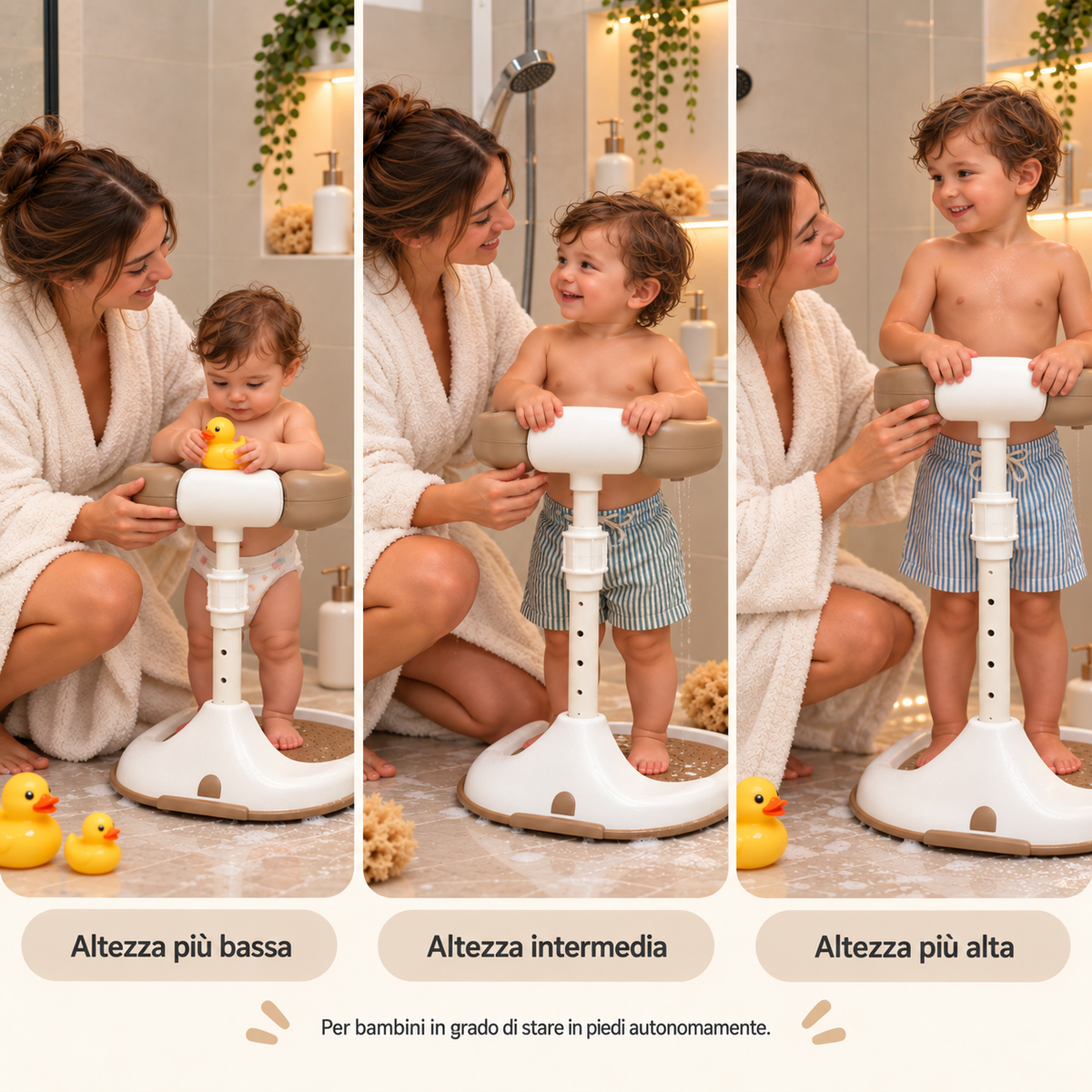 Soporte de baño ajustable para bebés